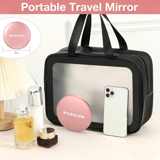 LUMINA Magnetic-Logic Travel 10X Micro-Clarity LED Makeup Mirror