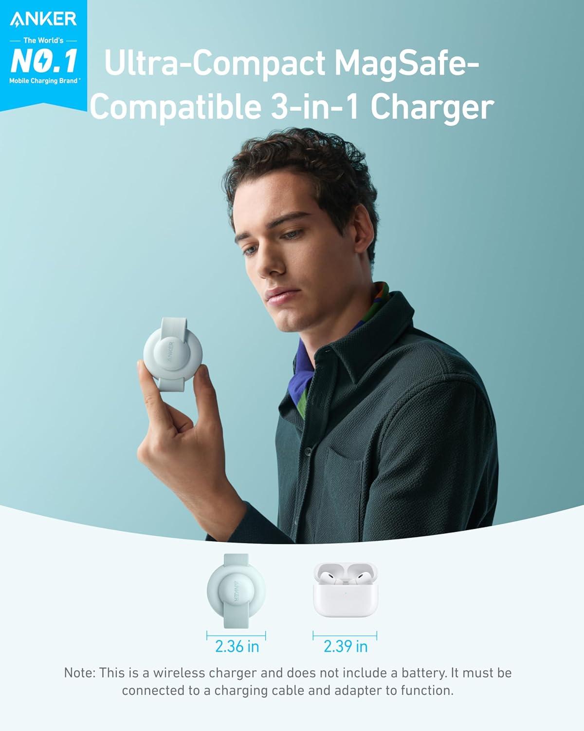 Anker MagGo 3-in-1 Foldable Wireless Charger
