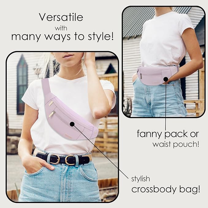 MAXTOP Large 4-Pocket Crossbody Fanny Pack