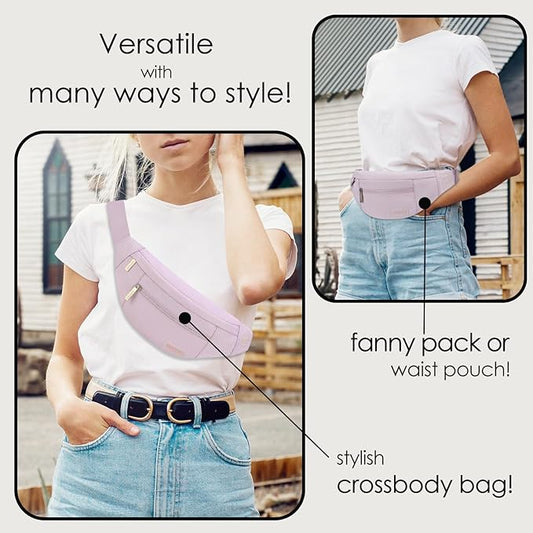 MAXTOP Large 4-Pocket Crossbody Fanny Pack