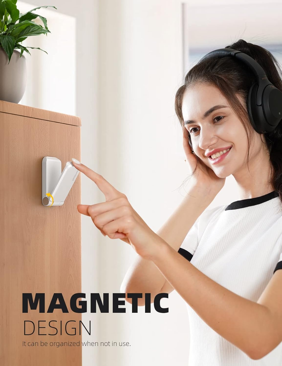 Foldable Heavy Attach Under Desk Headphone HANGER