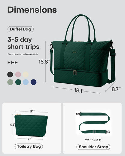 HOTOR Water-Resistant Travel Duffel Bag