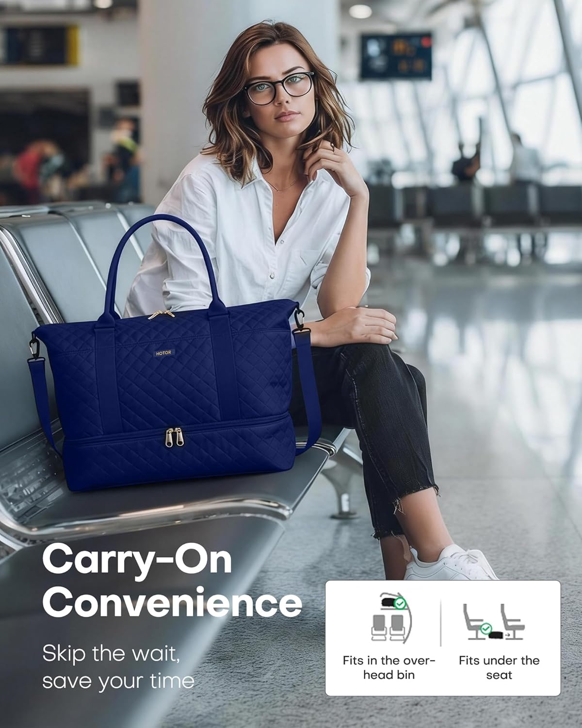 HOTOR Water-Resistant Travel Duffel Bag