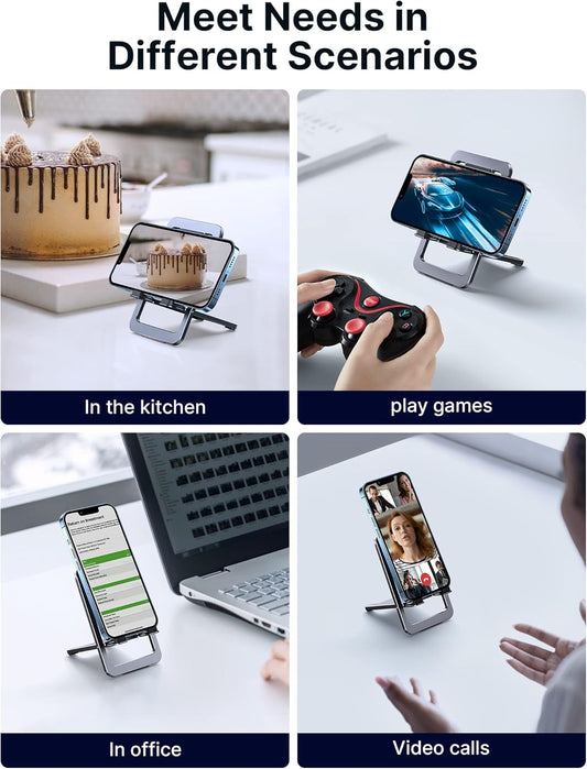 Ultra Thin Foldable Aluminum Phone Stand With 0°–90° Adjustment