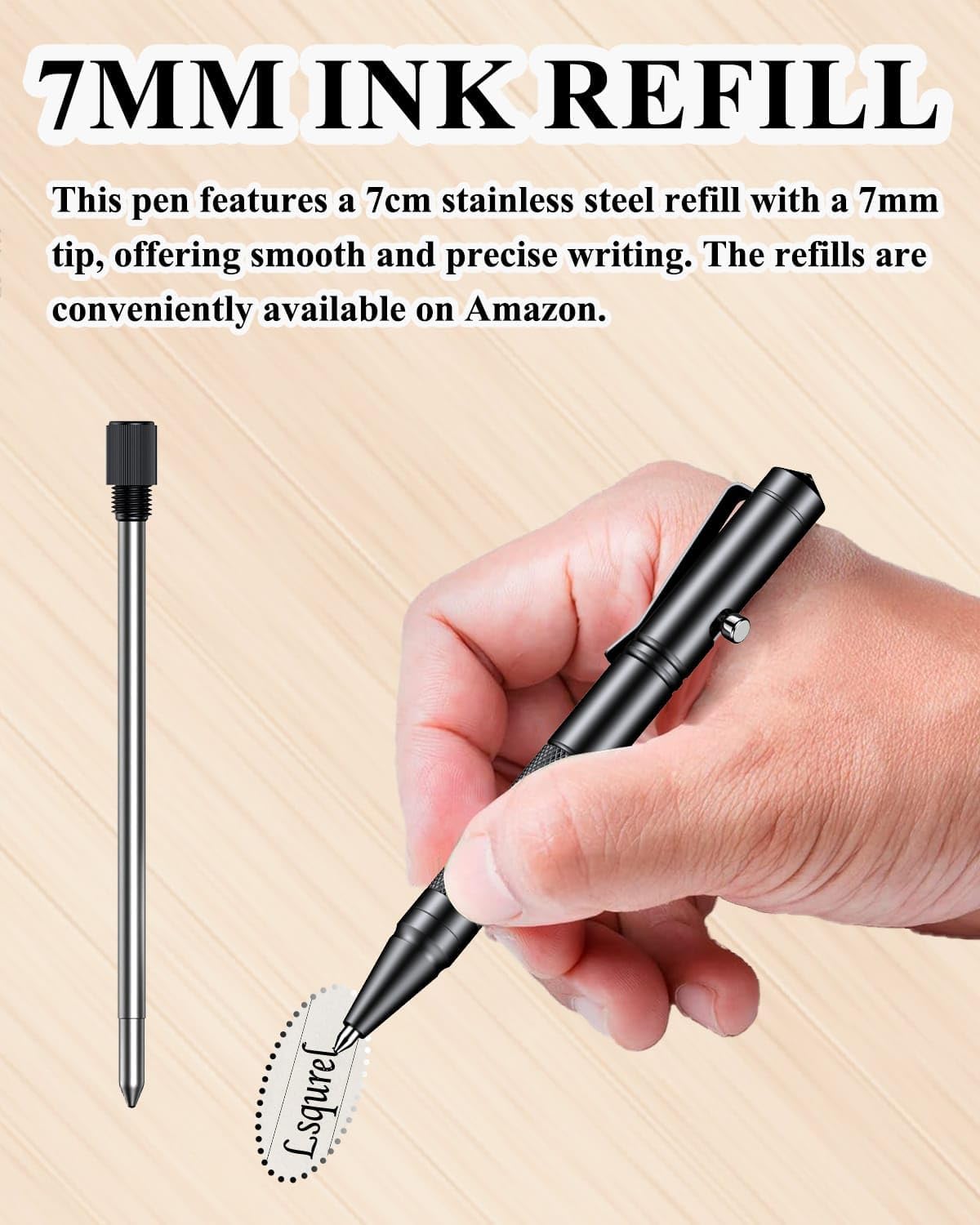 Mini Bolt Action Pen - Compact 4.3 Inch Tactical Writing Tool with Glass Breaker, 6061-T6 Aluminum Alloy, Ultra-Light 0.6 Oz for Outdoor EDC, Perfect for Students & Adults