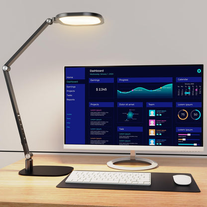 LitONES Adjustable LED Desk Lamp — Metal Swing Arm, Dimmable, Multi-Color Temperature