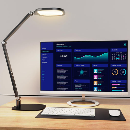 LitONES Adjustable LED Desk Lamp — Metal Swing Arm, Dimmable, Multi-Color Temperature