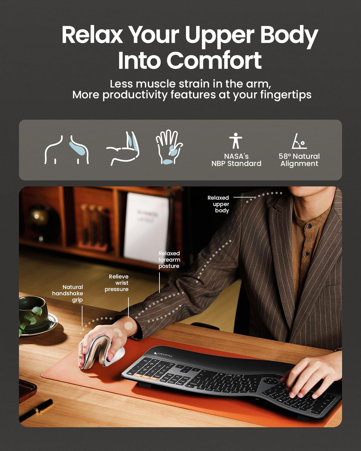 ProtoArc Wireless Ergonomic Vertical Mouse