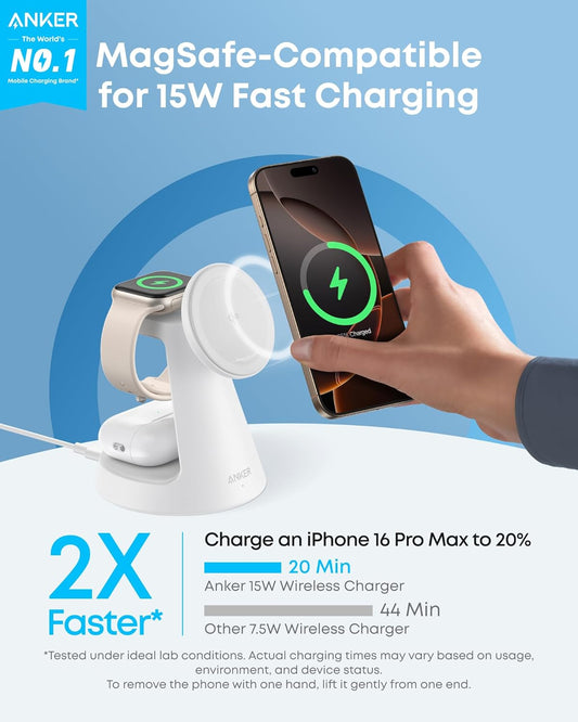 Anker MagGo Nano 3-in-1 Wireless Charging Stand