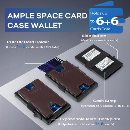 Premium Aluminum Pop-Up Card Wallet