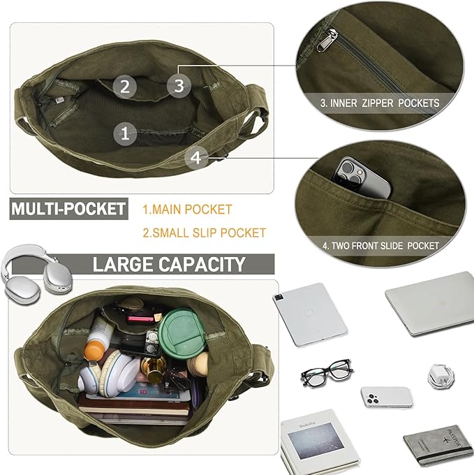 Outrider Canvas Crossbody Messenger Tote