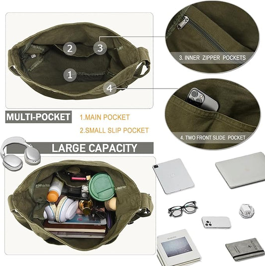 Outrider Canvas Crossbody Messenger Tote