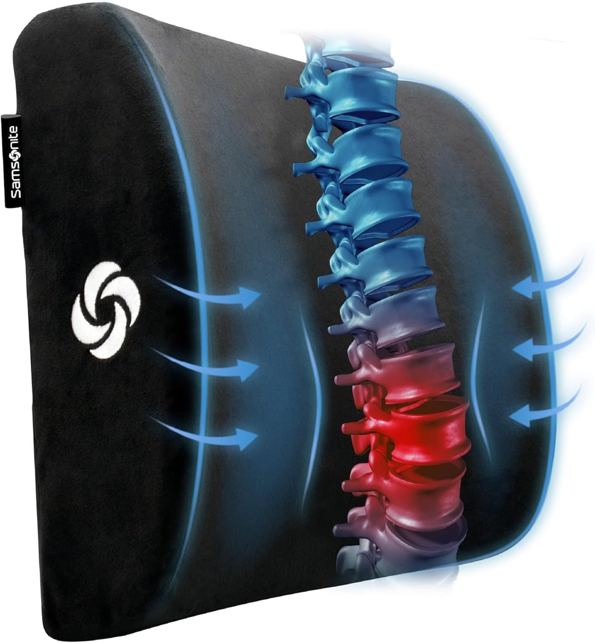Memory Foam Lumbar Support Pillow for Office Chair, Gaming Chair, or Automotive Use, Ergonomic Back Cushion, Home Office Essentials for Sitting Comfort and Posture Relief Back Support