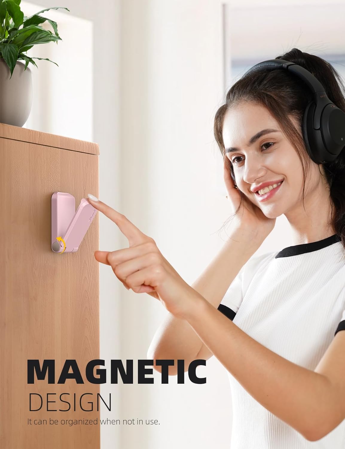Foldable Heavy Attach Under Desk Headphone HANGER