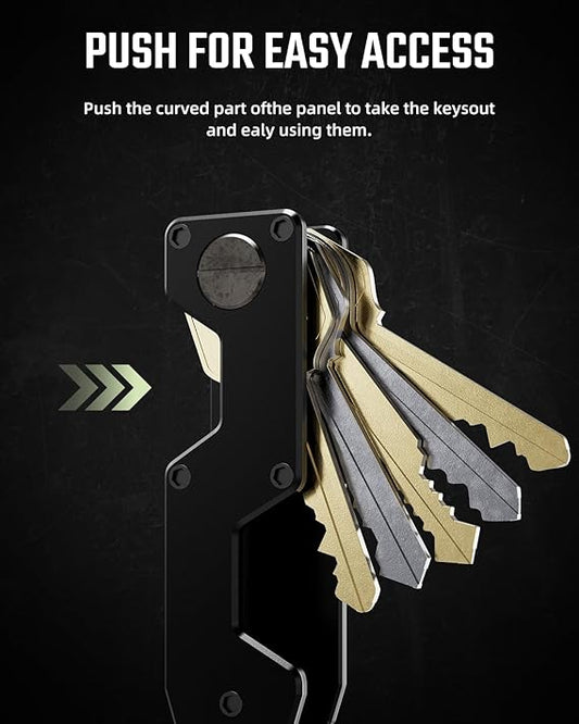 Minimalist Metal Key Organizer and Compact Holder