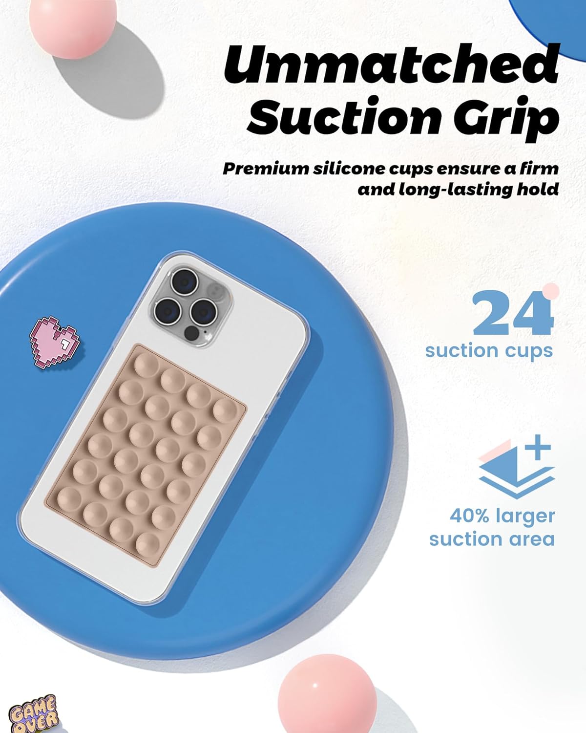 Magnetic Suction Phone Mount | Hands-Free Wall Grip