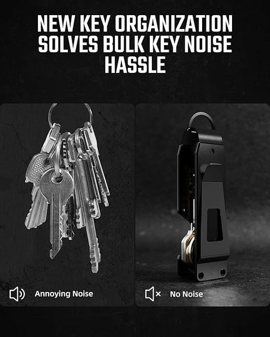 Minimalist Metal Key Organizer and Compact Holder