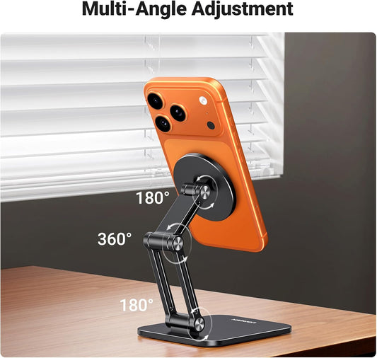 Magnetic Cell Phone Stand With Adjustable Arms