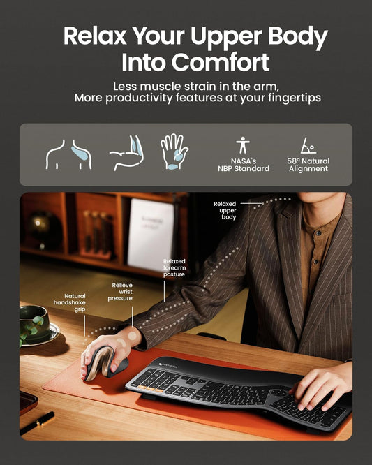 ProtoArc Wireless Ergonomic Vertical Mouse