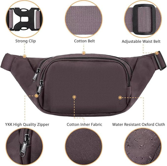 Syican Large Waterproof Fanny Pack