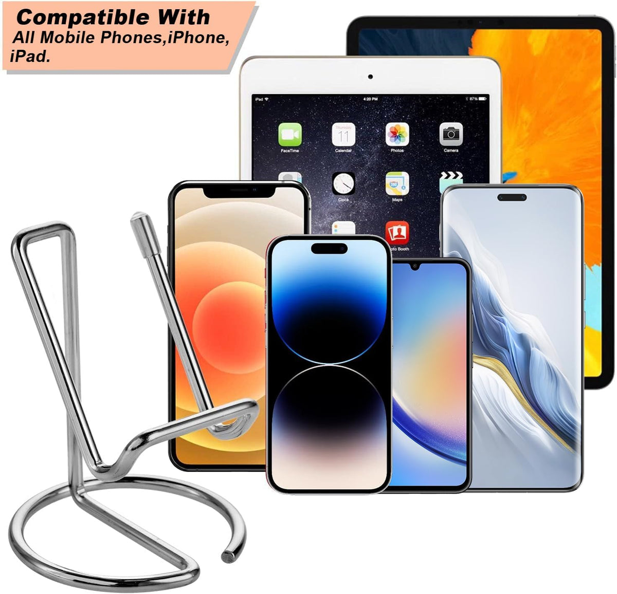 Metal One Line Phone Stand for Desk