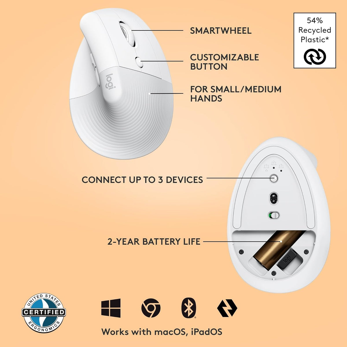 Logitech Lift Vertical Ergonomic Mouse
