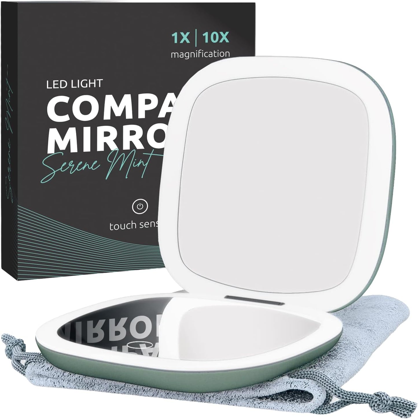 Mavoro Rechargeable LED 10X Travel Make-Up Mirror