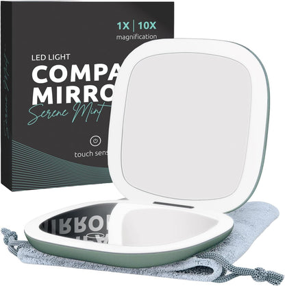 Mavoro Rechargeable LED 10X Travel Make-Up Mirror