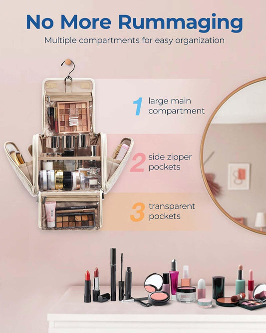 BAGSMART Hanging Travel Makeup Organizer