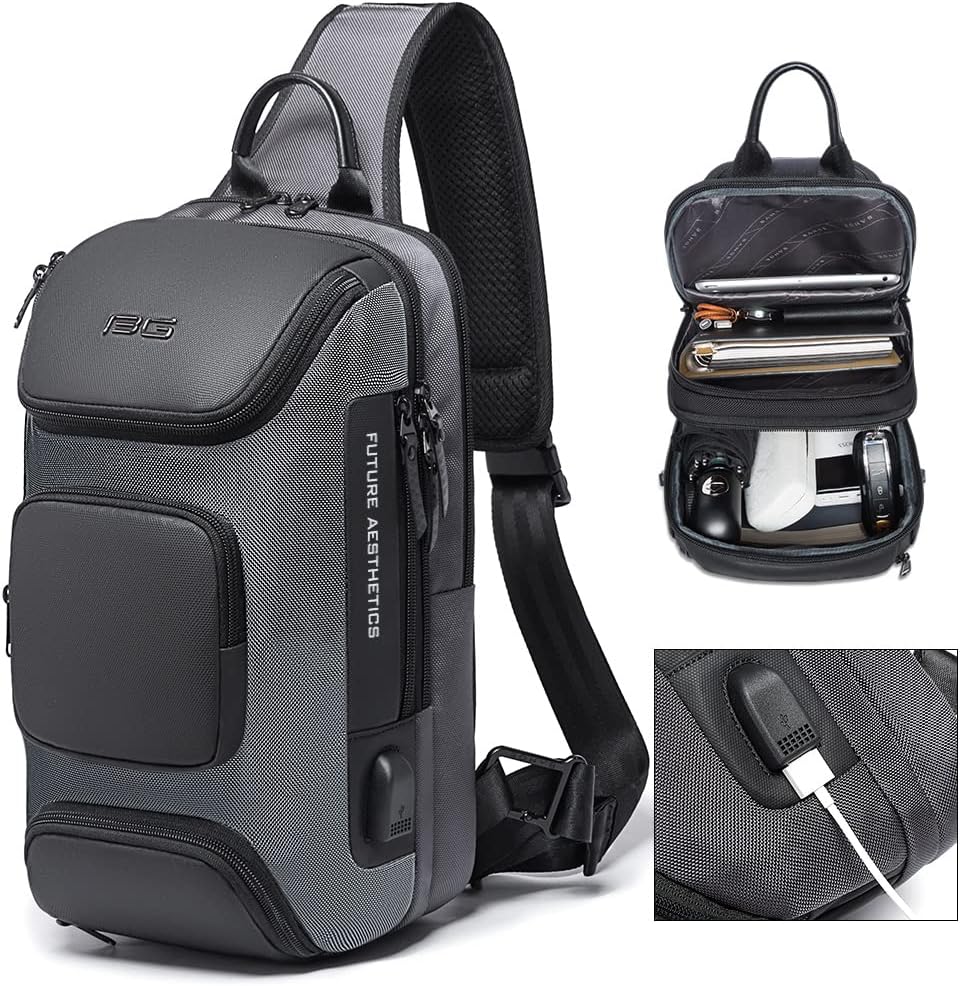 BANGE Anti-Theft Oxford Sling Backpack