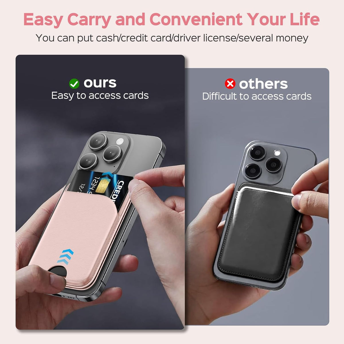 Magnetic Phone Wallet Stand
