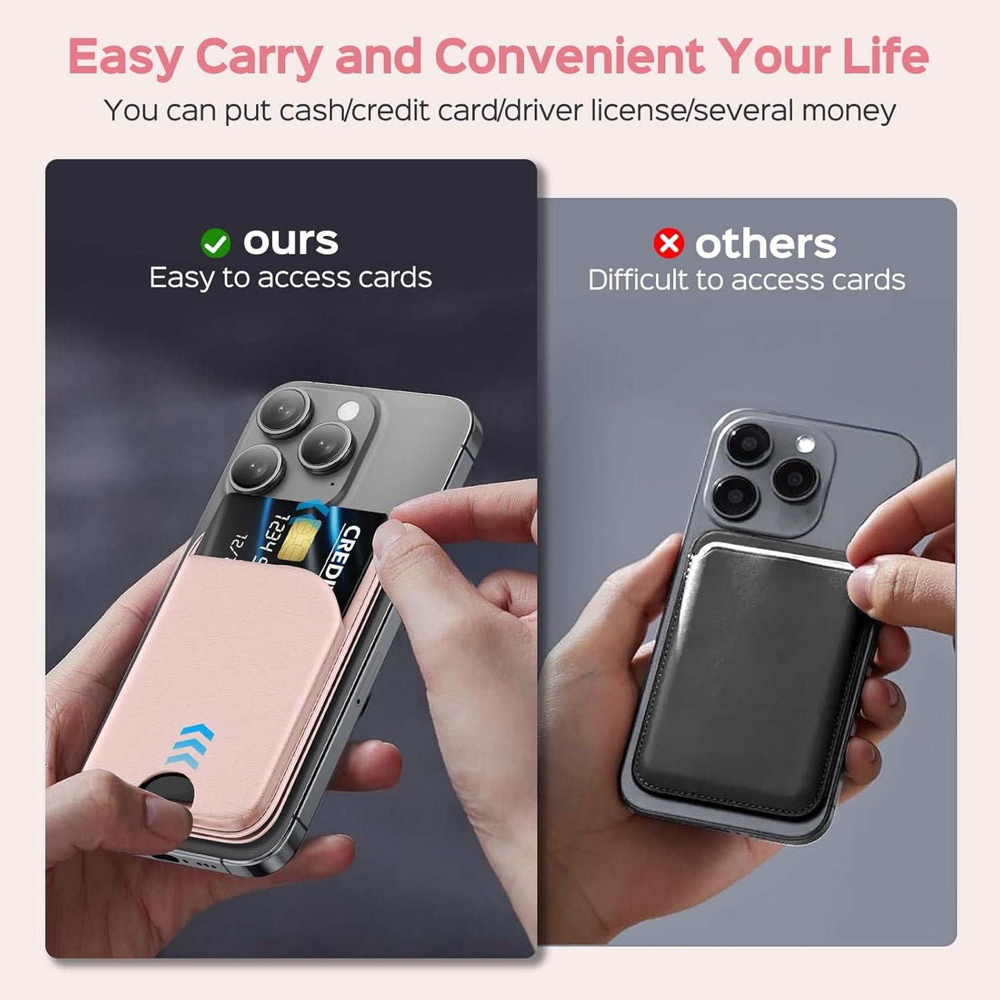 Magnetic Phone Wallet Stand