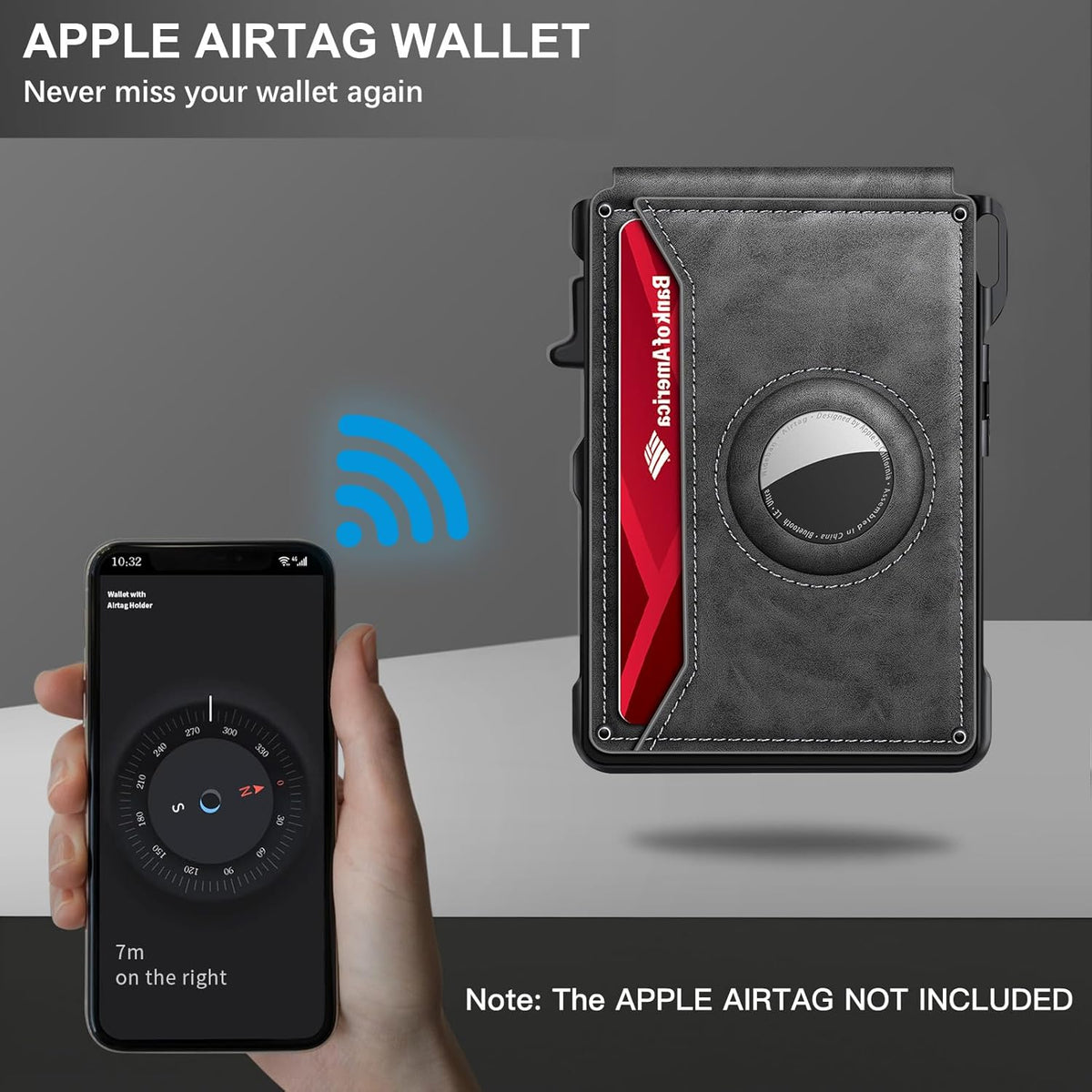 Smart AirTag Pop-Up Bifold Wallet