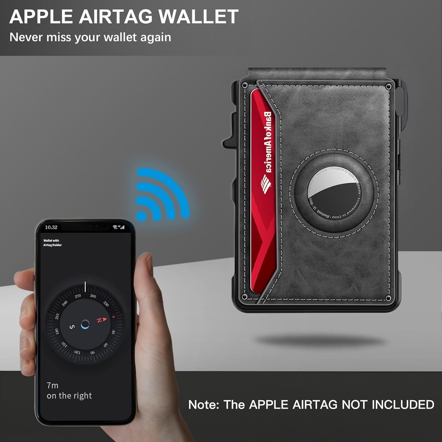 Smart AirTag Pop-Up Bifold Wallet