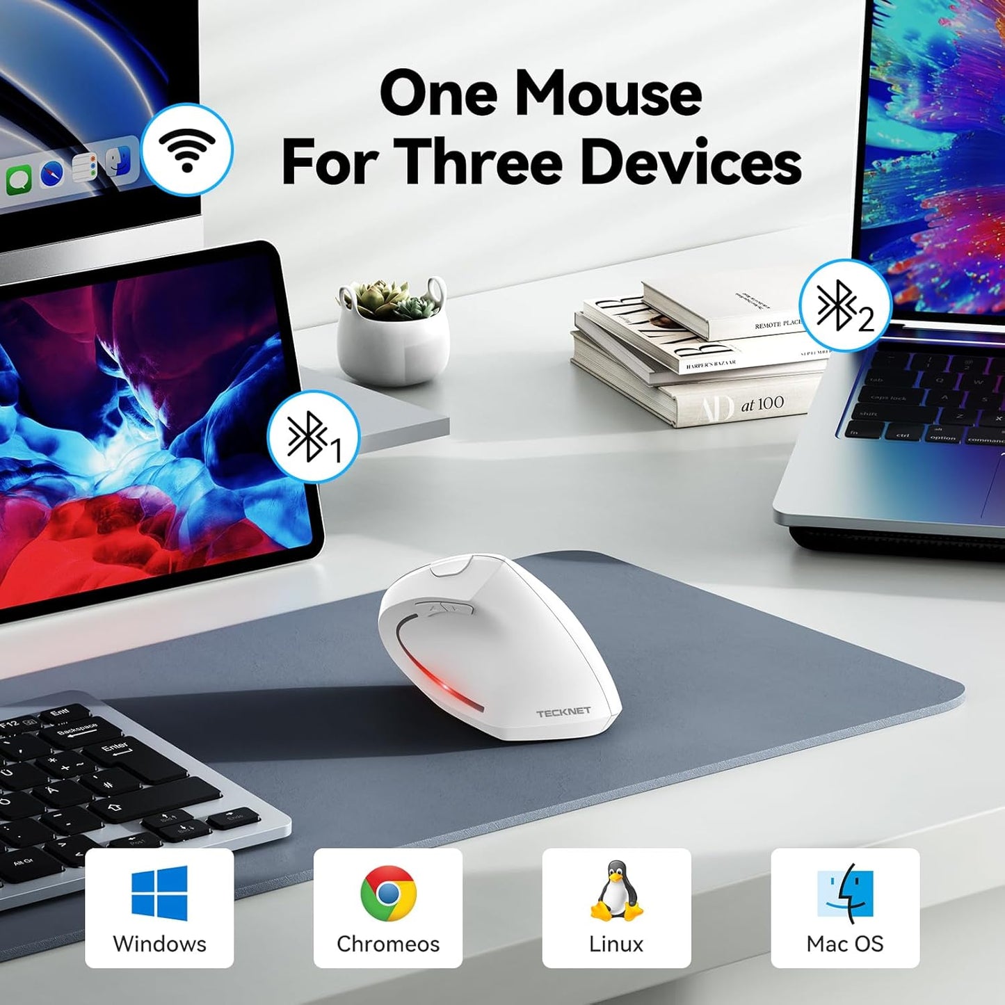 Adjustable Vertical Mouse With Six DPI Levels