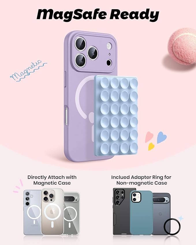 Magnetic Suction Phone Mount | Hands-Free Wall Grip