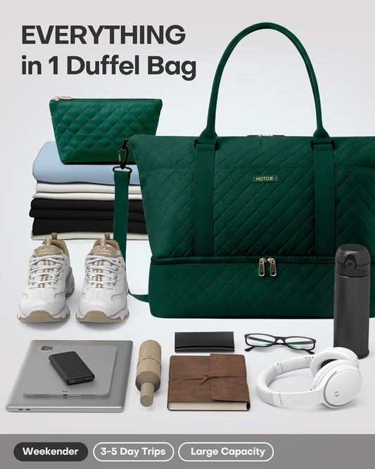 HOTOR Water-Resistant Travel Duffel Bag