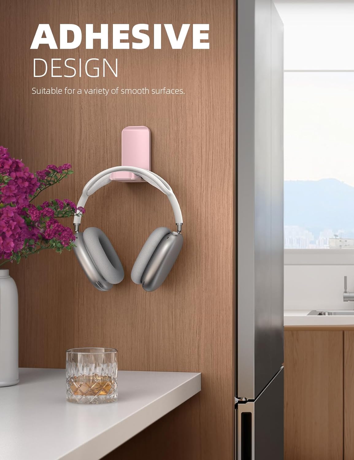 Foldable Heavy Attach Under Desk Headphone HANGER