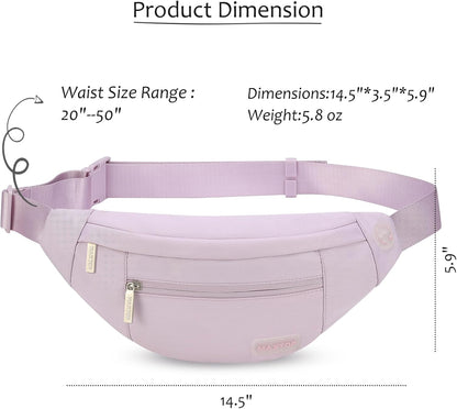 MAXTOP Large 4-Pocket Crossbody Fanny Pack