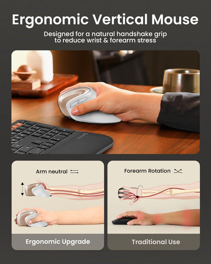 ProtoArc Wireless Ergonomic Vertical Mouse