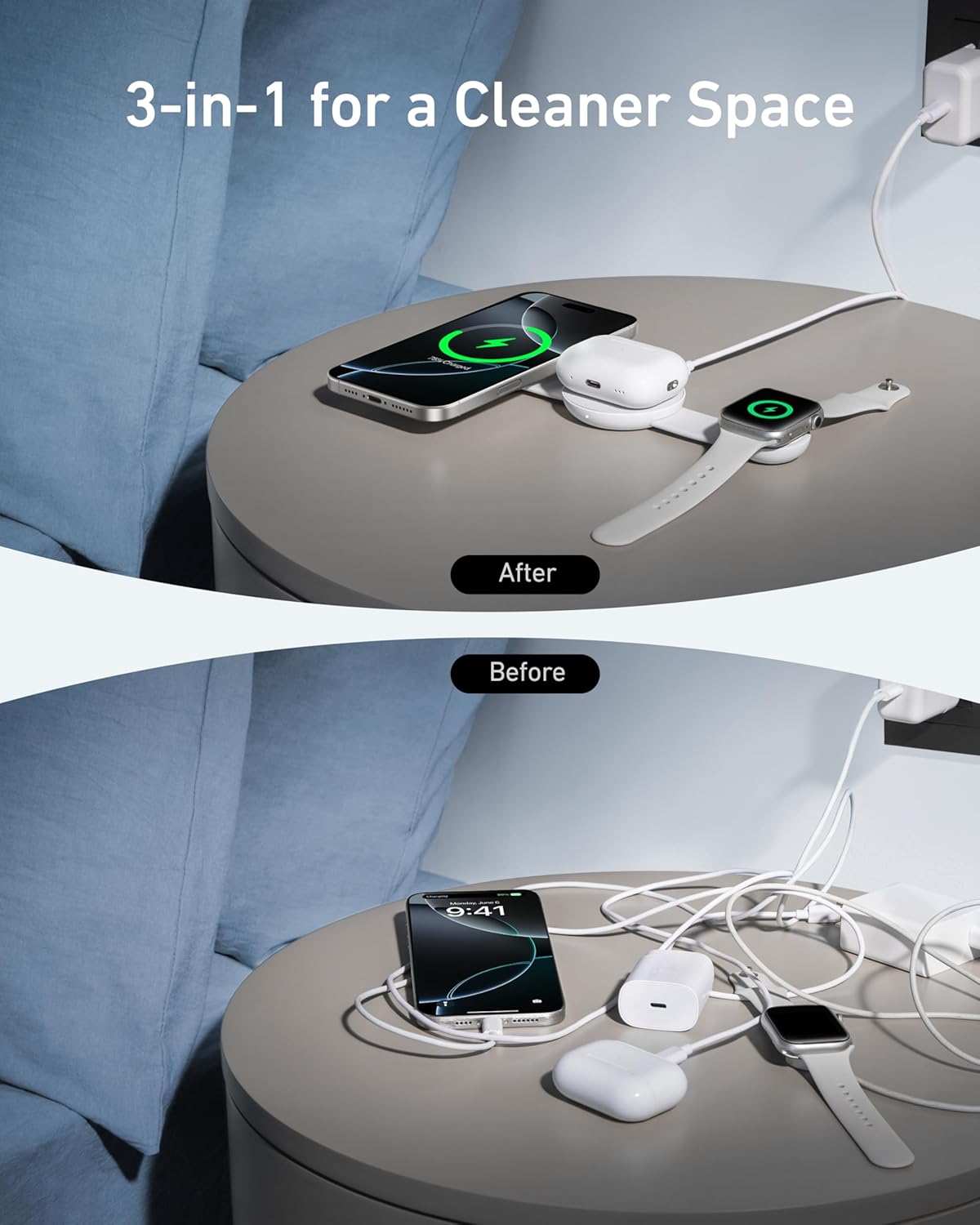 Anker MagGo 3-in-1 Foldable Wireless Charger