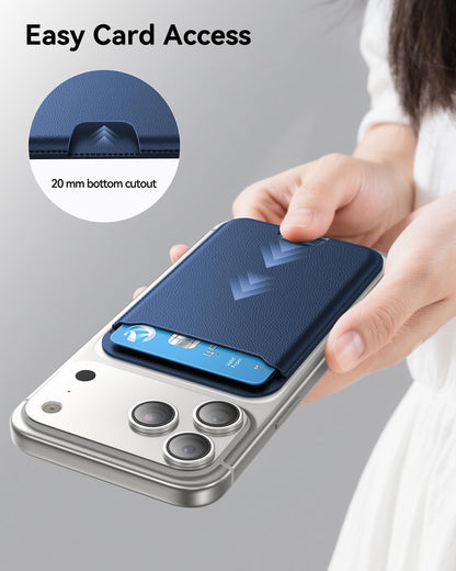 Slim Magnetic Leather Phone Wallet