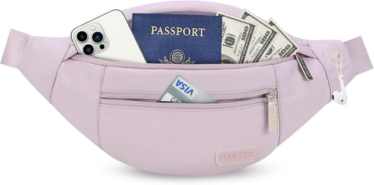 Large Crossbody Fanny Pack with 4-Zipper Pockets,Gifts for Enjoy Sports Festival Workout Traveling Running Casual Hands-Free Wallets Waist Pack Phone Bag Carrying All Phones