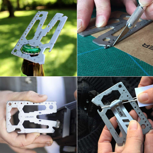 Toolcard Pro - 40 in 1 Credit Card Multitool. Slim, Minimalist Survival Card Wallet Tool Card. TSA Approved Multitool Card Pocket Tool. (Black)