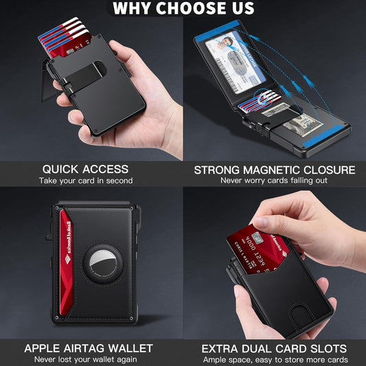 Smart AirTag Pop-Up Bifold Wallet