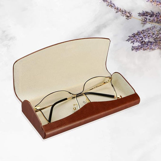 LifeArt PU Leather Hard Shell Eyeglass Case