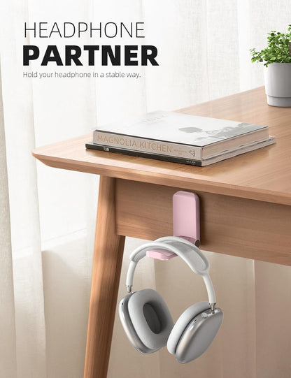 Foldable Heavy Attach Under Desk Headphone HANGER