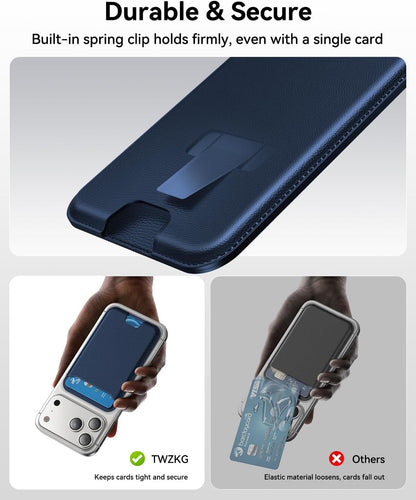 Slim Magnetic Leather Phone Wallet