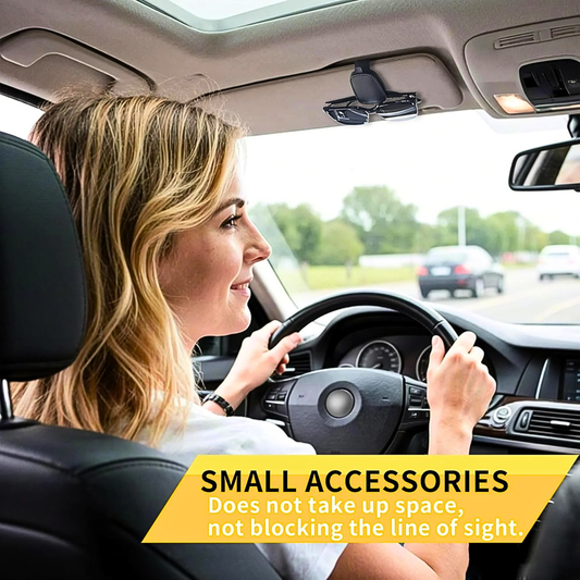 Magnetic Leather Car Visor Sunglass Holder 2 Pack