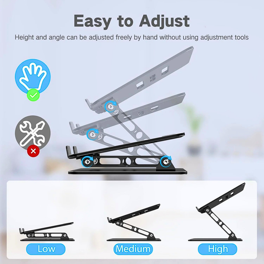 Portable Ventilated Metal Laptop Stand